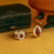 vintage Gold vintage ring with stripe agate 14 krt