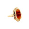 vintage Gold vintage ring with stripe agate 14 krt