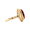 vintage Gold vintage ring with stripe agate 14 krt