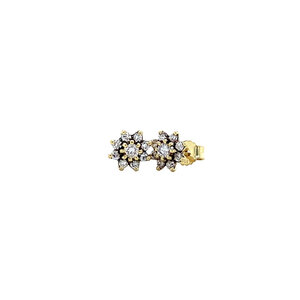 Gold ear studs with diamond 14 krt