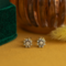 vintage Gold vintage entourage ear studs with diamond 14 krt