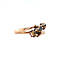 vintage Rose-gold vintage slag ring with rose diamond 14 kt