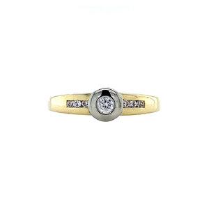 Gold ring with zirconia 14 krt