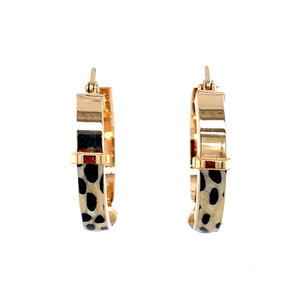 Earrings with enamel 8 krt