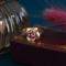 vintage Gold vintage ring with ruby 14 krt