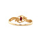 vintage Gold vintage strike ring with ruby and diamond 14 krt