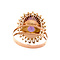 vintage Roségouden ring met paarse saffier 14 krt
