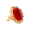vintage Gouden ring met carneool 14 krt