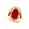 vintage Gouden ring met carneool 14 krt