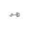 vintage White-gold vintage solitaire stud earrings with diamond 18 kt