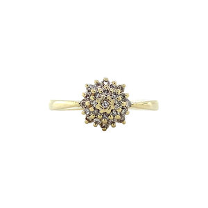 Gold ring with diamonds 14 krt