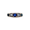 vintage Gold vintage row ring with sapphire and rose diamond 14 kt