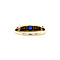vintage Gold vintage row ring with sapphire and rose diamond 14 kt