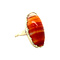 vintage Gold vintage ring with stripe agate 14 krt