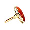 vintage Gold vintage ring with stripe agate 14 krt