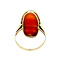 vintage Golden vintage ring with striped agate 14 kt