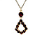 vintage Golden vintage pendant with garnet 18 kt