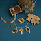 vintage Gouden vintage hanger met granaat 18 krt