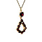vintage Golden vintage pendant with garnet 18 kt