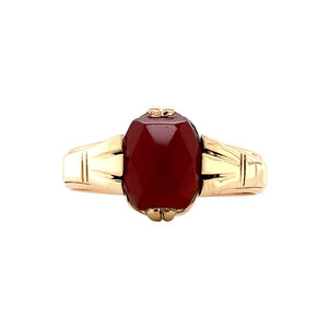 Ring met carneool 12 krt