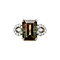 vintage Platinum vintage ring with tourmaline and diamond 900