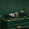 vintage Platinum vintage ring with tourmaline and diamond 900