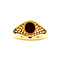 vintage Gold vintage ring with cat eye colour stone 18 krt
