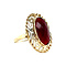 vintage Golden vintage ring with carnelian 14 kt