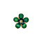 vintage Vintage gold flower brooch with enamel 18 krt