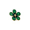 vintage Vintage gold flower brooch with enamel 18 krt