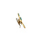 vintage Vintage gold flower brooch with enamel 18 krt