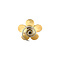 vintage Vintage gold flower brooch with enamel 18 krt
