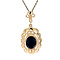 vintage Gold vintage pendant with garnet 14 kt