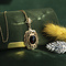 vintage Gouden vintage hanger met granaat 14 krt