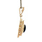 vintage Gouden vintage hanger met granaat 14 krt