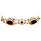 vintage Gouden vintage bootjes armband met granaat 14 krt