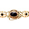 vintage Gouden vintage bootjes armband met granaat 14 krt
