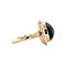 vintage Gouden vintage ring met granaat 14 krt