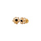 vintage Gold vintage flower stud earrings with sapphire 18 carat