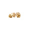 vintage Gold vintage flower stud earrings with sapphire 18 carat