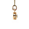 vintage Gouden vintage hanger met prasioliet en diamant 14 krt