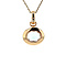 vintage Gold vintage pendant with prasiolite and diamond 14 kt