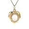 vintage Gouden vintage hart hanger met opaal 14 krt