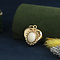 vintage Gouden vintage hart hanger met opaal 14 krt