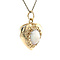 vintage Gouden vintage hart hanger met opaal 14 krt