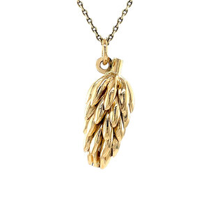 Gouden bananentros hanger 18 krt