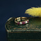 vintage Golden vintage riding ring with ruby and diamond 18 carat