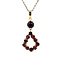 vintage Gold vintage pendant with garnet 18 kt
