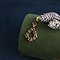 vintage Gouden vintage hanger met granaat 18 krt