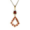 vintage Gold vintage pendant with garnet 18 kt